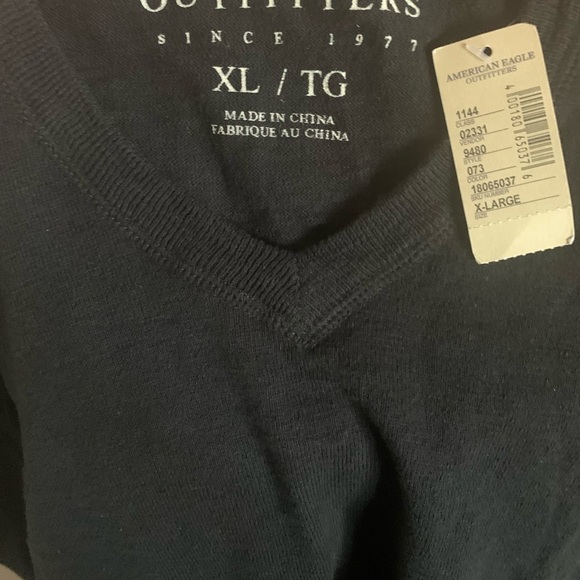 NWT Men’s American Eagle Thin V-neck Sweater - Picture 3 of 3